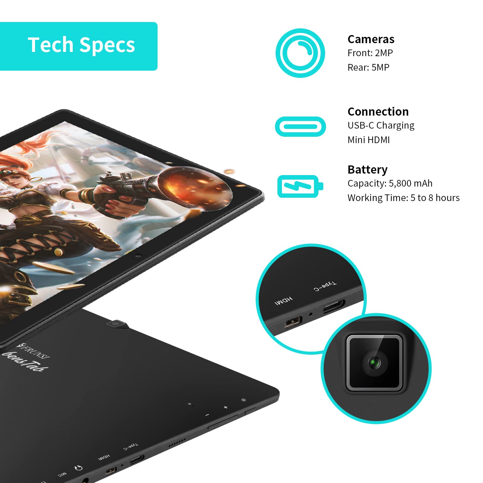FRUNSI RubensTab タブレット 本体 RubensTab T11 Pro Drawing Tablet – Frunsi